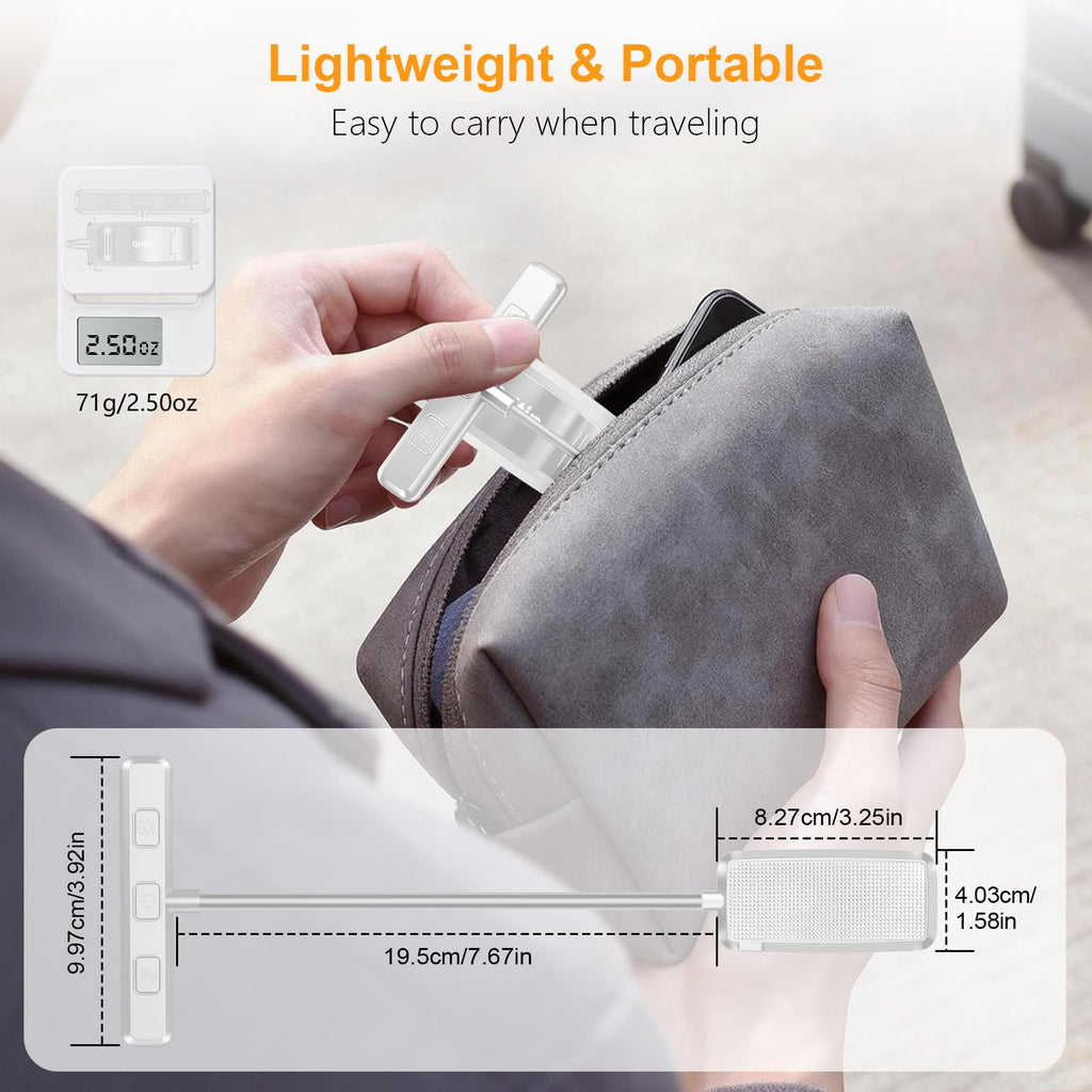Gritin Lampe de Lecture 19LED Liseuse Clip Rechargeable Protection des Yeux | Gradation en Continu &3 Couleurs (Ambre/Blanc/Mixte), 360°Cou Flexible, Longue Durée, Légère&Portable pour Lire au Lit