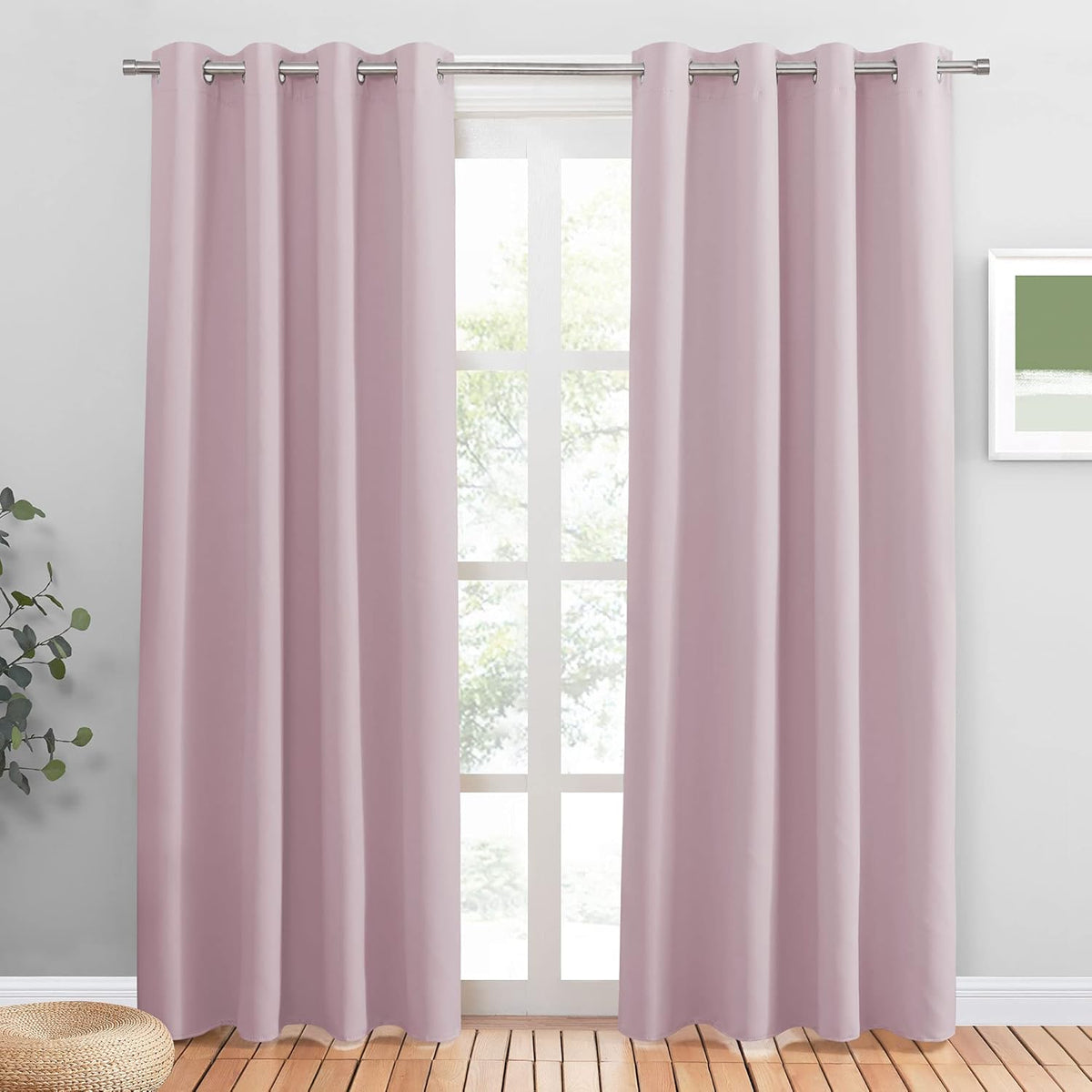 PONY DANCE Lot de 2 Rideau Occultant Thermique Isolant Anti Froid et Chaleur 140x240 (lxH) Tenture Opaque à Oeillets Isolation Lumiere Uv Decoration Chambre Maison Salon Intérieurs, Gris | 140x240 (lxH),Tenture Opaque à Oeillets, Isolation Lumiere anti Uv