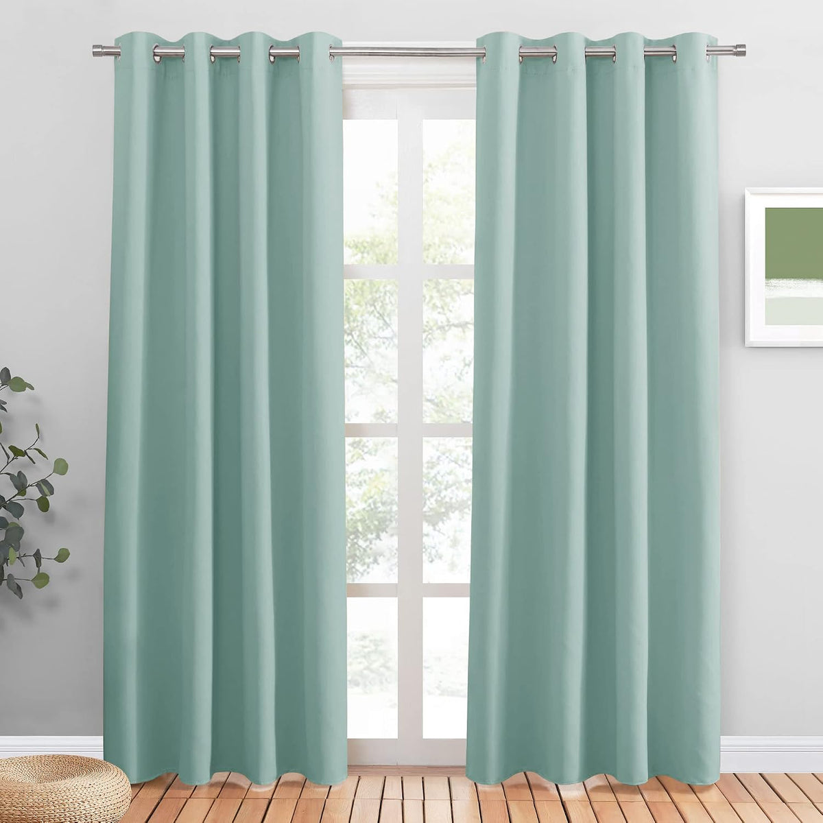PONY DANCE Lot de 2 Rideau Occultant Thermique Isolant Anti Froid et Chaleur 140x240 (lxH) Tenture Opaque à Oeillets Isolation Lumiere Uv Decoration Chambre Maison Salon Intérieurs, Gris | 140x240 (lxH),Tenture Opaque à Oeillets, Isolation Lumiere anti Uv
