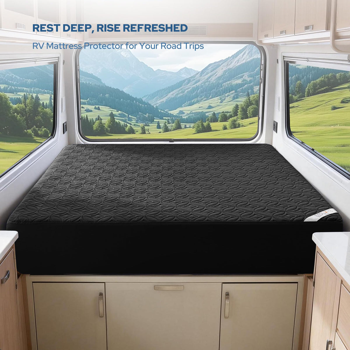 Protège-matelas imperméable BEDLORE, taille King | Bonnets profonds adaptés aux matelas de 15 à 46 cm (6 à 18 pouces), housse douce, silencieuse et résistante aux salissures, lavable (pour maison, chambre, hôtel) – Gris