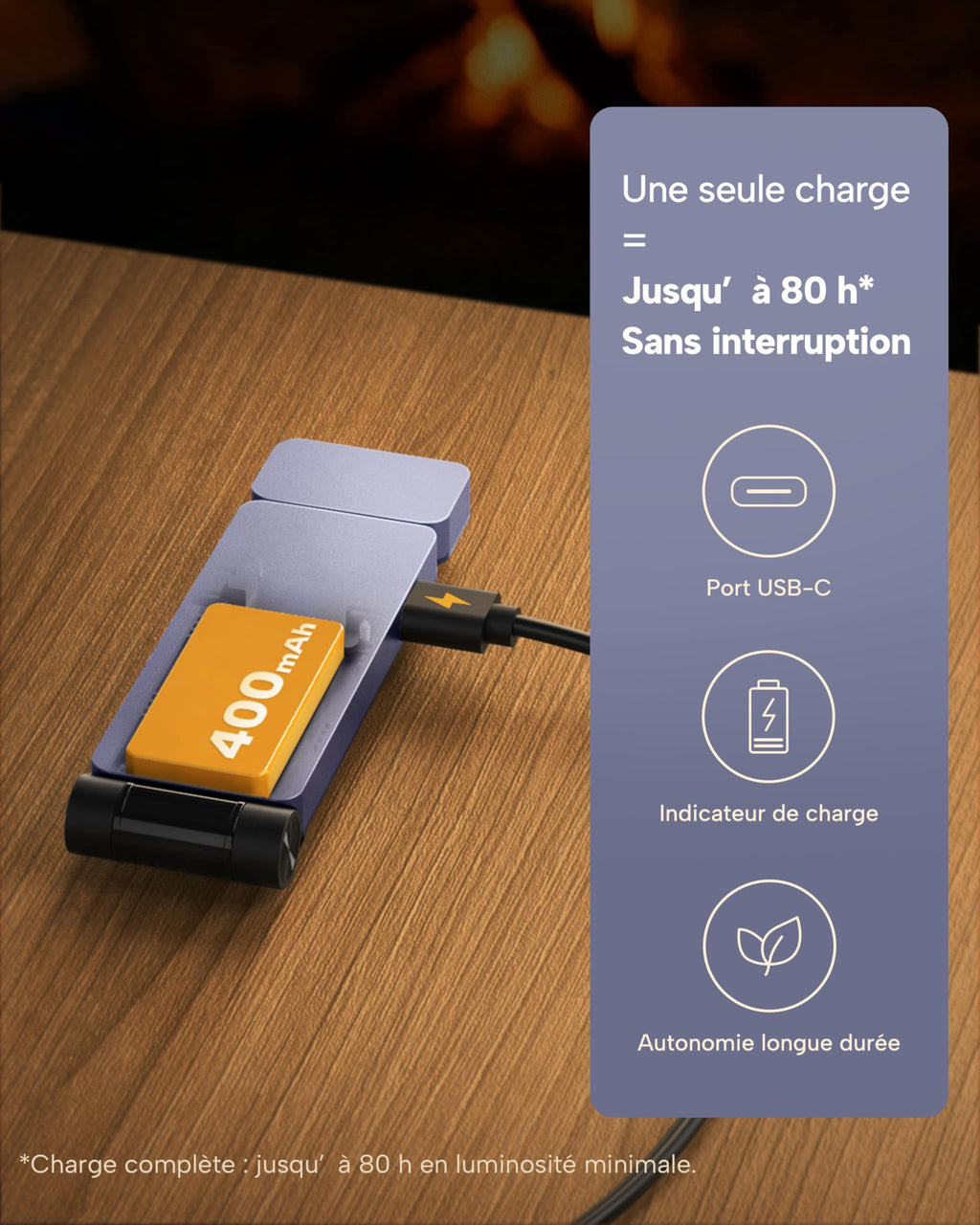 86lux Lampe de Lecture Rechargeable Liseuse LED USB-C, Vert | Lampe à Pince Marque-Page avec 3 Températures de Couleur, Jusqu'à 80H d'Autonomie