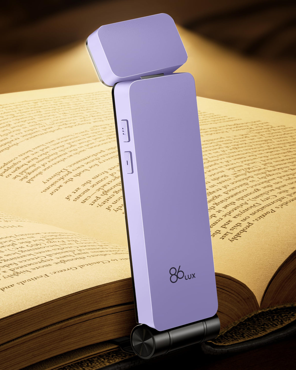 86lux Lampe de Lecture Rechargeable Liseuse LED USB-C, Vert | Lampe à Pince Marque-Page avec 3 Températures de Couleur, Jusqu'à 80H d'Autonomie