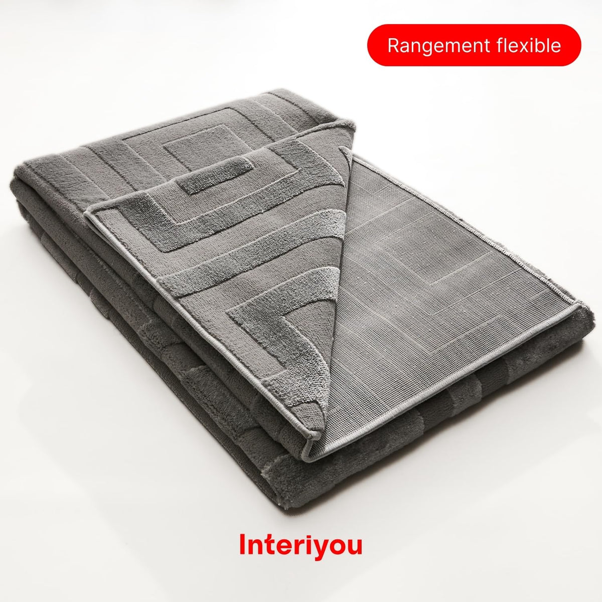 Interiyou Tapis Salon à Poils Courts Cannes - 120x170 Crème - Motif bohème scandinave avec Effet 3D - Plat et géométrique - Poil Ras pour Chambre, Couloir, Bureau