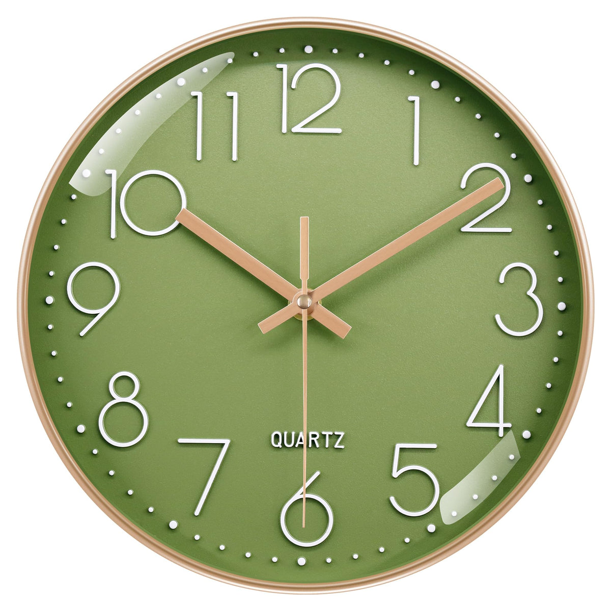 VIKMARI Horloge Murale 20 cm Moderne, Silencieuse, Or Rose, Cuisine, Salon | Décoration cuisine, horloge design moderne, grands chiffres 3D, silencieuse sans tic-tac, idéale pour salon et chambre
