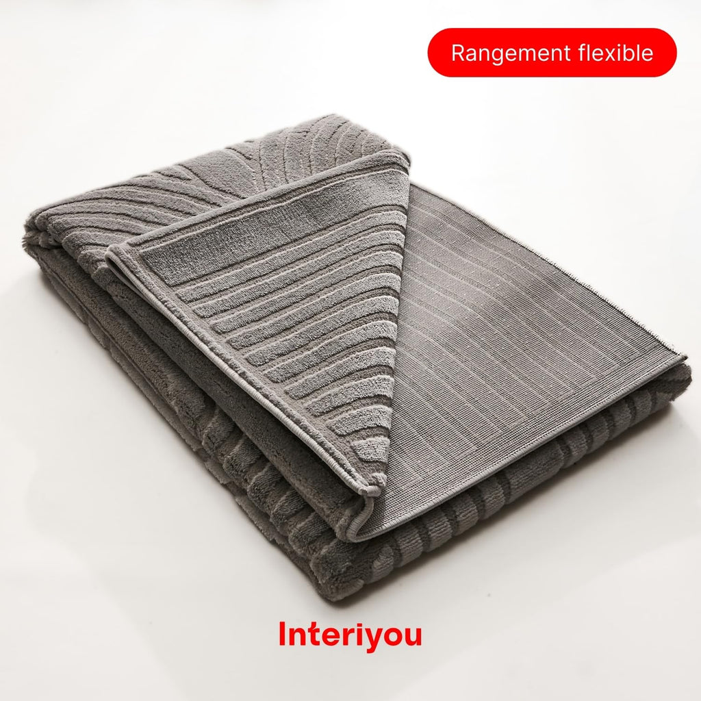 Interiyou Tapis Salon à Poils Courts Cannes - 120x170 Crème - Motif bohème scandinave avec Effet 3D - Plat et géométrique - Poil Ras pour Chambre, Couloir, Bureau