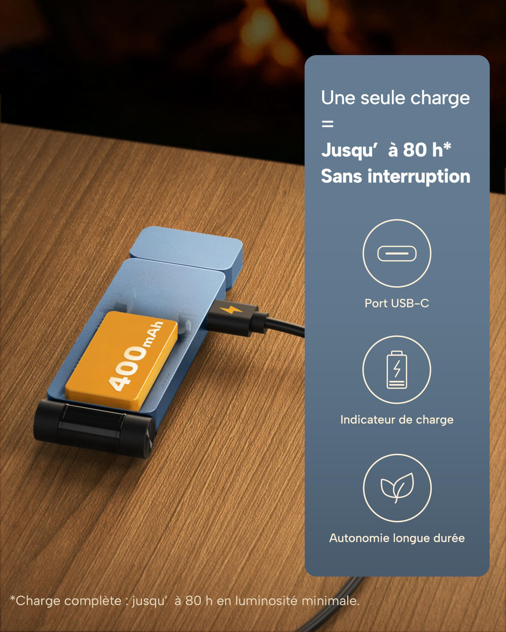 86lux Lampe de Lecture Rechargeable Liseuse LED USB-C, Vert | Lampe à Pince Marque-Page avec 3 Températures de Couleur, Jusqu'à 80H d'Autonomie