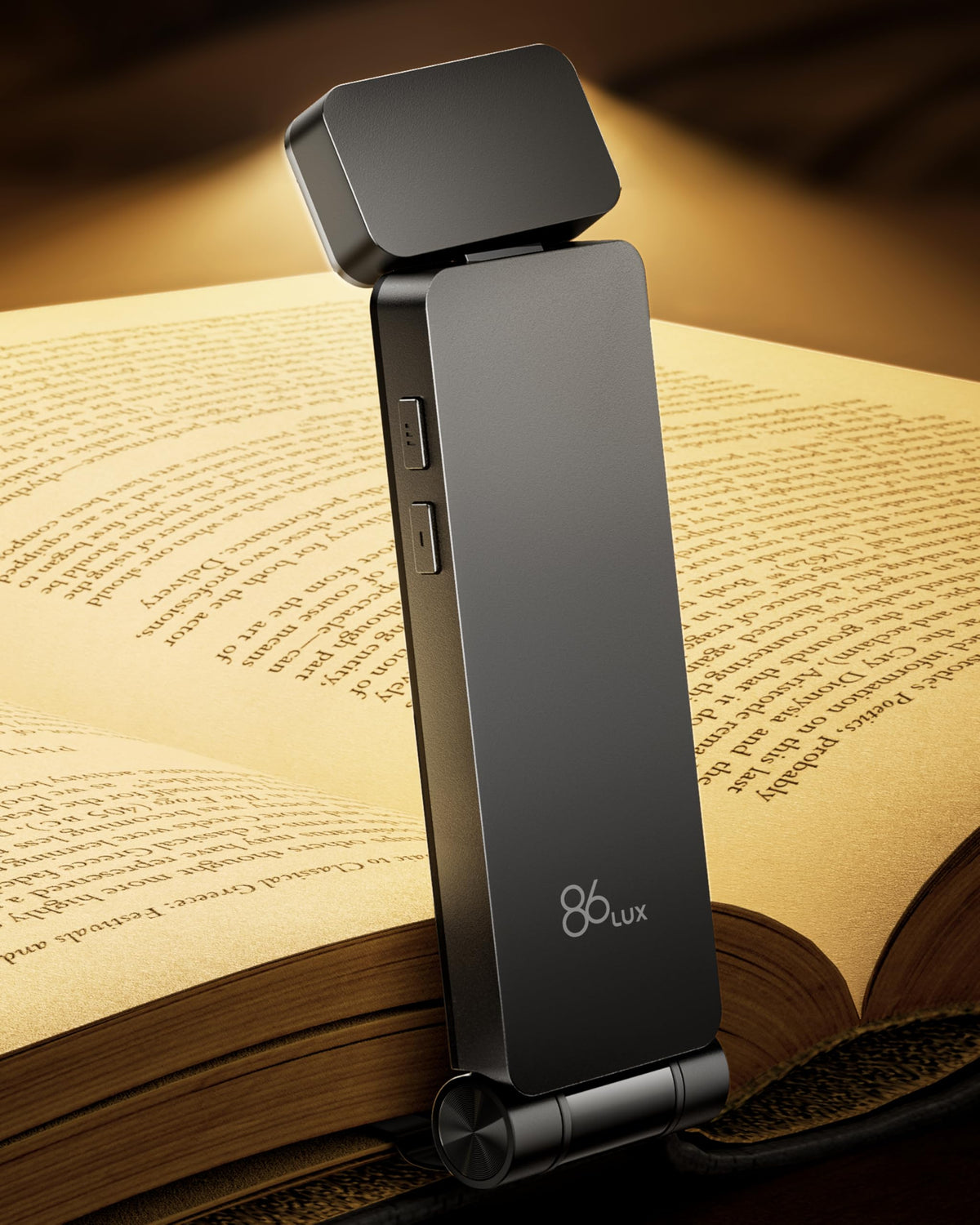 86lux Lampe de Lecture Rechargeable Liseuse LED USB-C, Vert | Lampe à Pince Marque-Page avec 3 Températures de Couleur, Jusqu'à 80H d'Autonomie