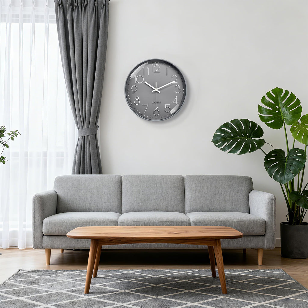 VIKMARI Horloge Murale 20 cm Moderne, Silencieuse, Or Rose, Cuisine, Salon | Décoration cuisine, horloge design moderne, grands chiffres 3D, silencieuse sans tic-tac, idéale pour salon et chambre