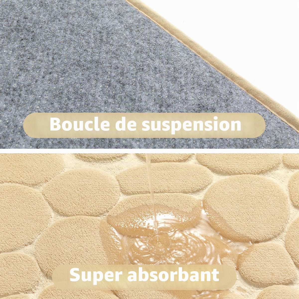 chakme Tapis de Bain en Mousse à mémoire de Forme - Tapis de Douche Absorbant - Tapis de Bain - Tapis décoratif - Antidérapant - pour Salle de Bain et Salon - 43 x 61 cm - Gris foncé