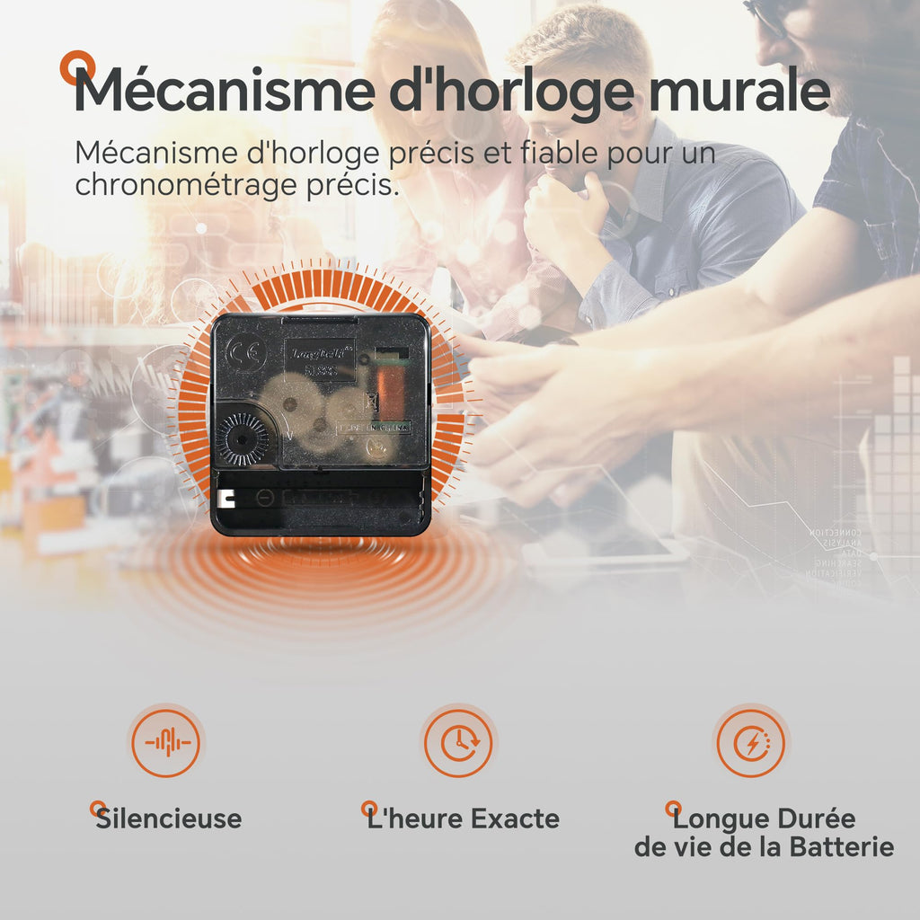 VIKMARI Horloge Murale 20 cm Moderne, Silencieuse, Or Rose, Cuisine, Salon | Décoration cuisine, horloge design moderne, grands chiffres 3D, silencieuse sans tic-tac, idéale pour salon et chambre