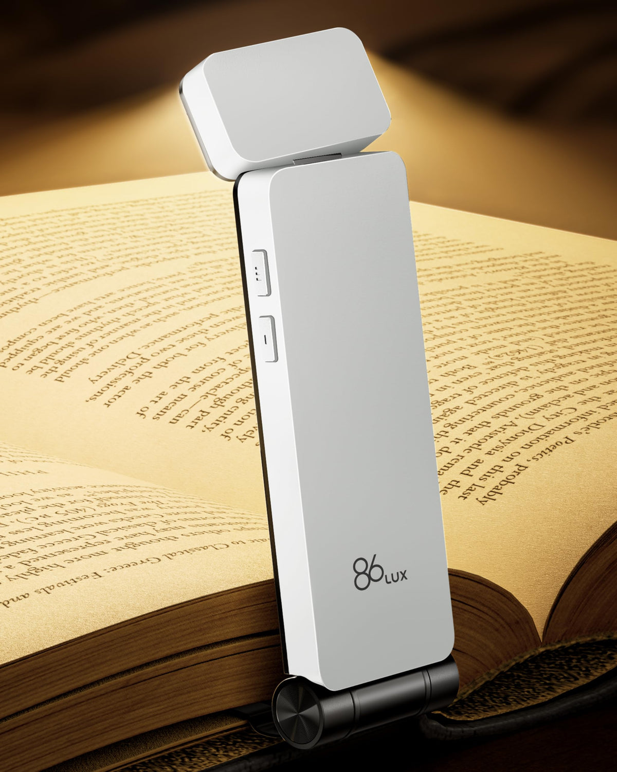 86lux Lampe de Lecture Rechargeable Liseuse LED USB-C, Vert | Lampe à Pince Marque-Page avec 3 Températures de Couleur, Jusqu'à 80H d'Autonomie