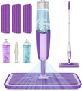 Balais Serpillère Vaporisateur, MEXERRIS Balai Lave Sol avec 2 Reservoirs | Spray Mop Professionnel Microfibre Mop Pulvérisateur pour la Maison, la Cuisine, Bois, Parquet, Stratifié, Bois, Carrelage