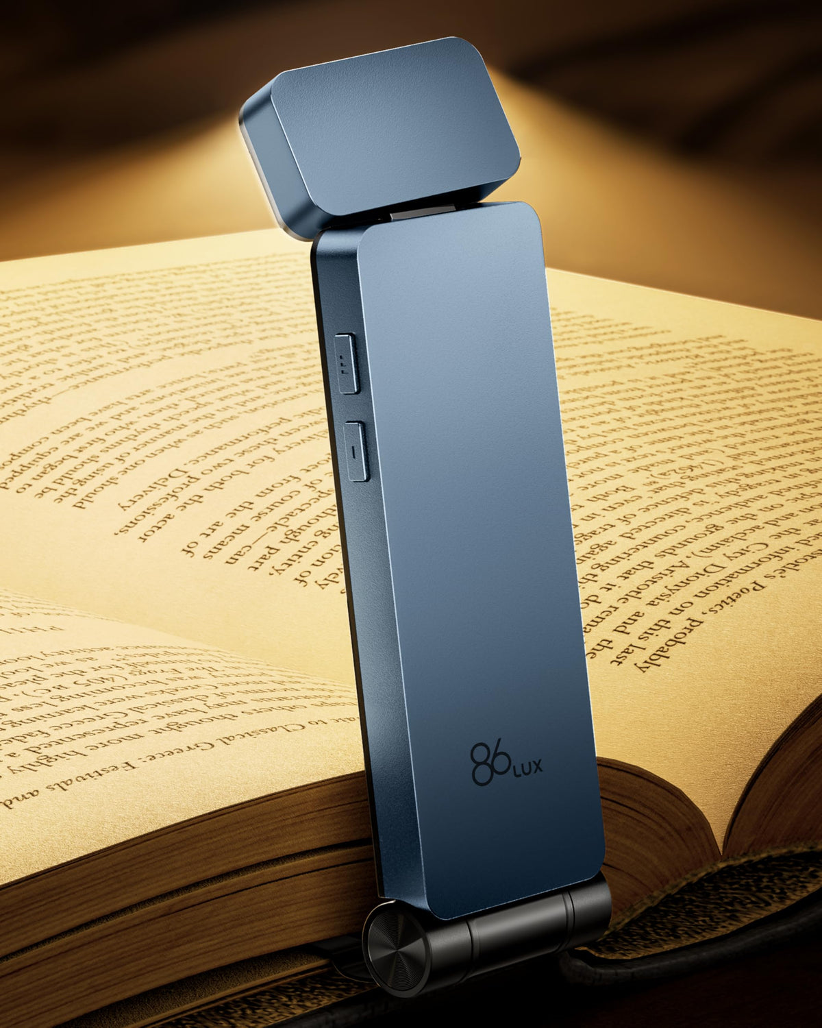 86lux Lampe de Lecture Rechargeable Liseuse LED USB-C, Vert | Lampe à Pince Marque-Page avec 3 Températures de Couleur, Jusqu'à 80H d'Autonomie