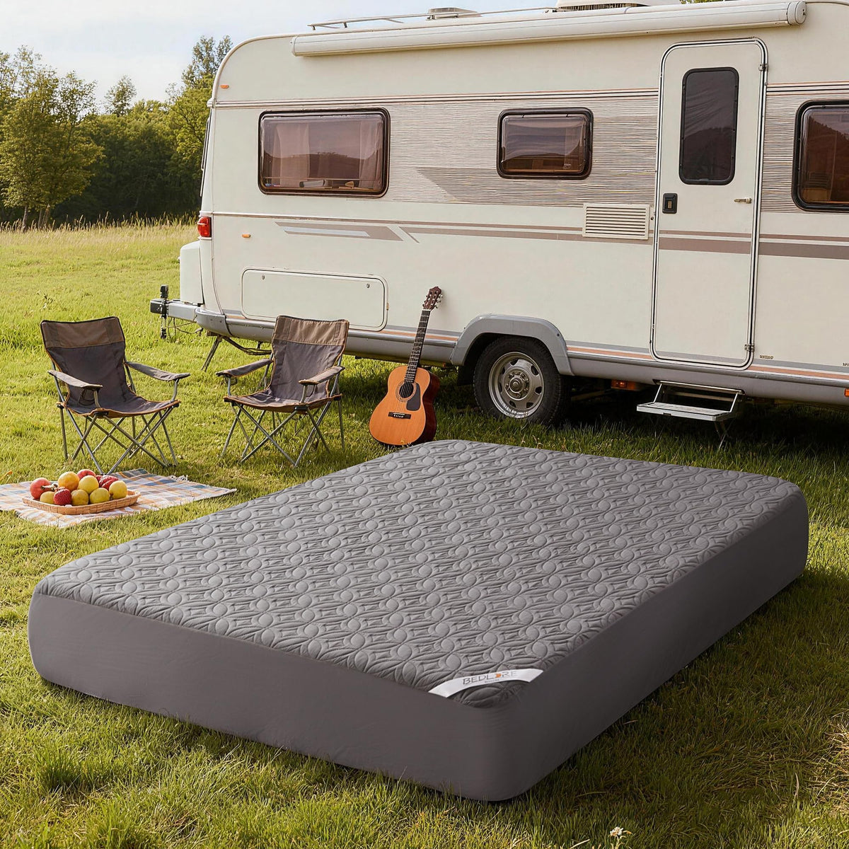 Protège-matelas imperméable BEDLORE, taille King | Bonnets profonds adaptés aux matelas de 15 à 46 cm (6 à 18 pouces), housse douce, silencieuse et résistante aux salissures, lavable (pour maison, chambre, hôtel) – Gris