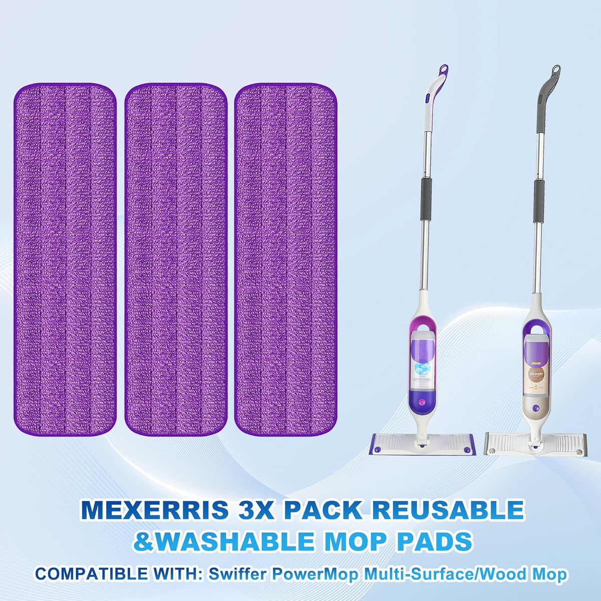 Balais Serpillère Vaporisateur, MEXERRIS Balai Lave Sol avec 2 Reservoirs | Spray Mop Professionnel Microfibre Mop Pulvérisateur pour la Maison, la Cuisine, Bois, Parquet, Stratifié, Bois, Carrelage